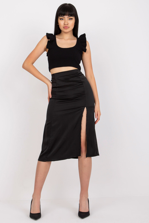 Melni midi zīmuļu svārki ar šķēlumu...