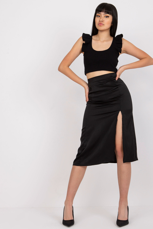 Melni midi zīmuļu svārki ar šķēlumu...