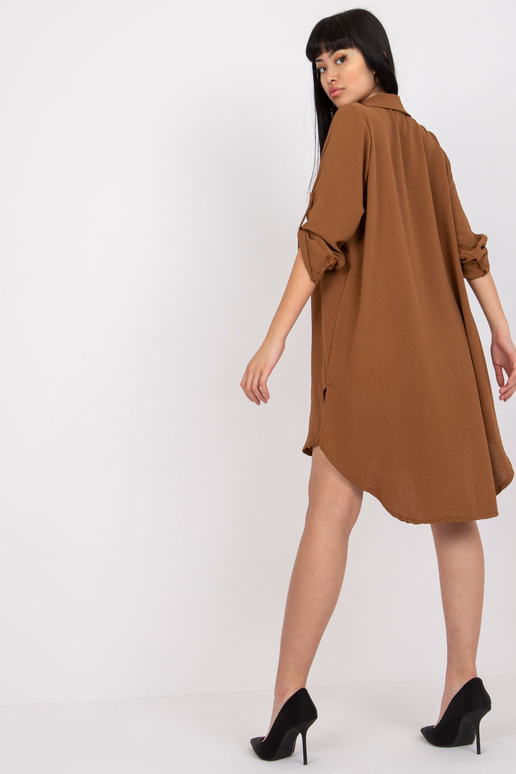 Brūna brīva ikdienas kleita ar...