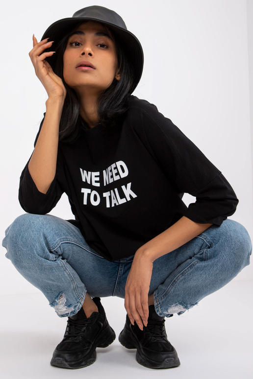 Melna blūze ar subtitriem Olivia RUE...