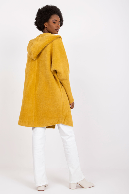 Carolyn dzeltens alpakas mētelis ar...