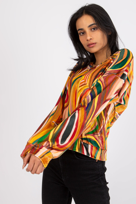 Dzeltena blūze ar V veida izgriezumu...