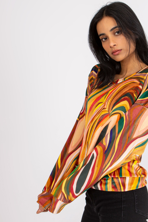 Dzeltena blūze ar V veida izgriezumu...