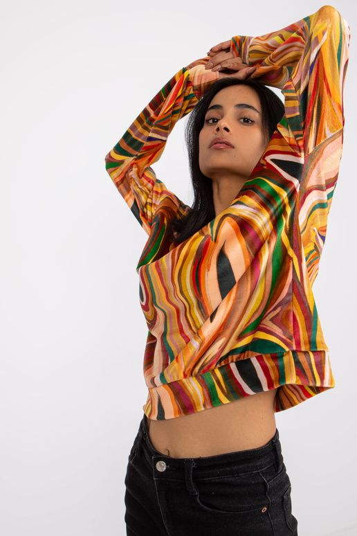 Dzeltena blūze ar V veida izgriezumu...