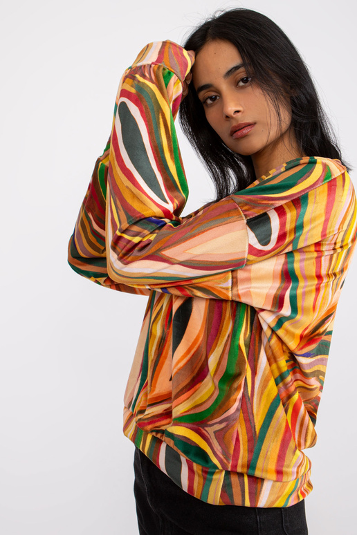 Dzeltena blūze ar V veida izgriezumu...