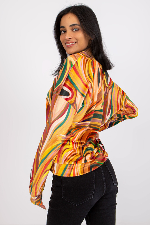 Dzeltena blūze ar V veida izgriezumu...