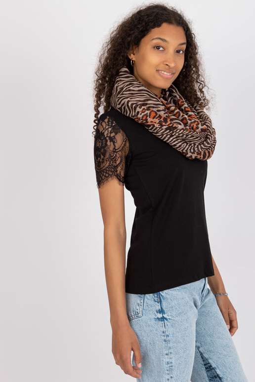 Brūns-bēšs stropes skurstenis ar apdruku