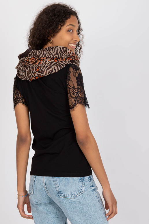 Brūns-bēšs stropes skurstenis ar apdruku