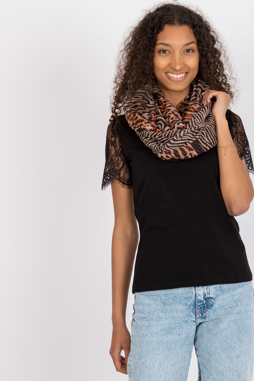 Brūns-bēšs stropes skurstenis ar apdruku