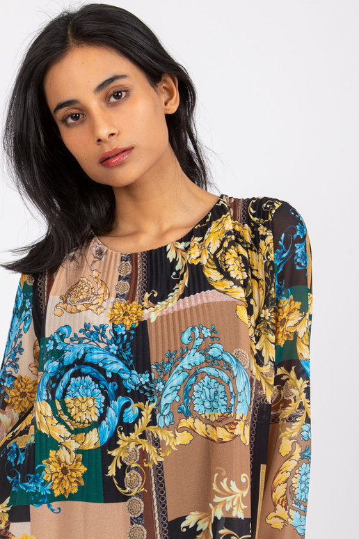 Melna un bēša brīva blūze ar Amaya...