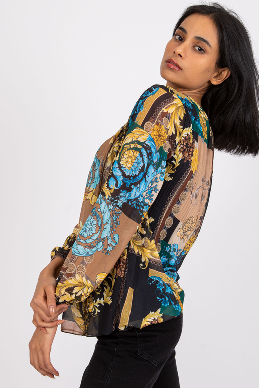 Melna un bēša brīva blūze ar Amaya...