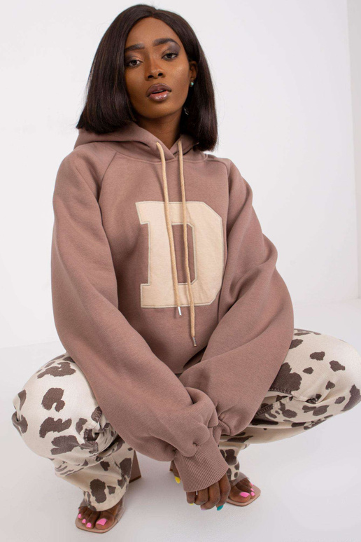 Brūns liela izmēra džemperis ar...