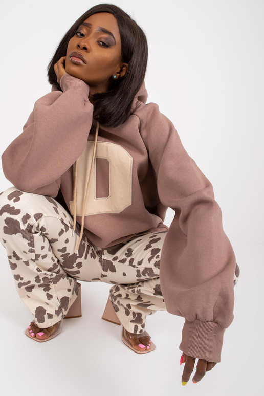 Brūns liela izmēra džemperis ar...