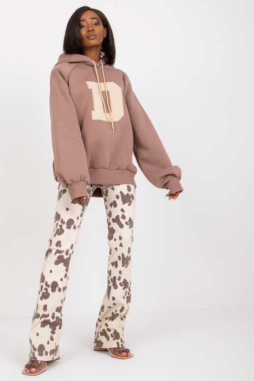 Brūns liela izmēra džemperis ar...