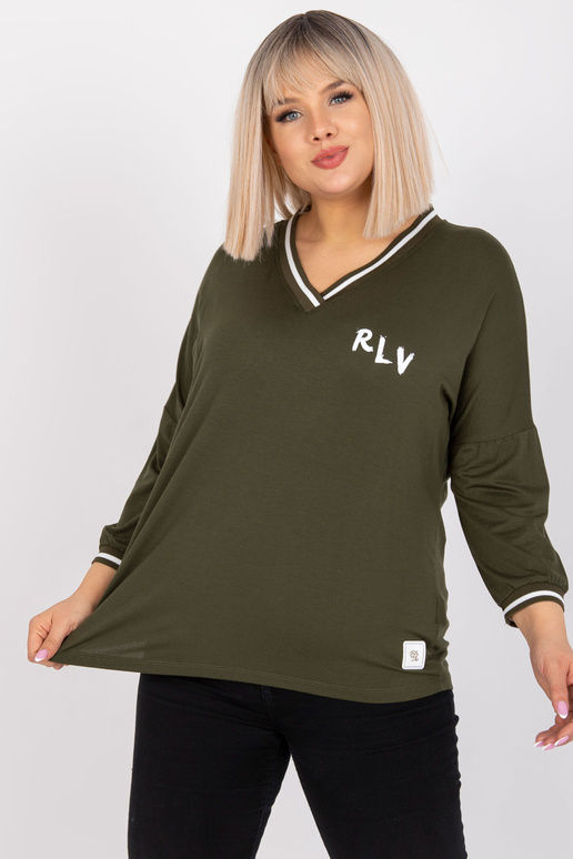 Khaki brīva liela izmēra blūze Marianna Khaki brīva liela izmēra blūze Marianna