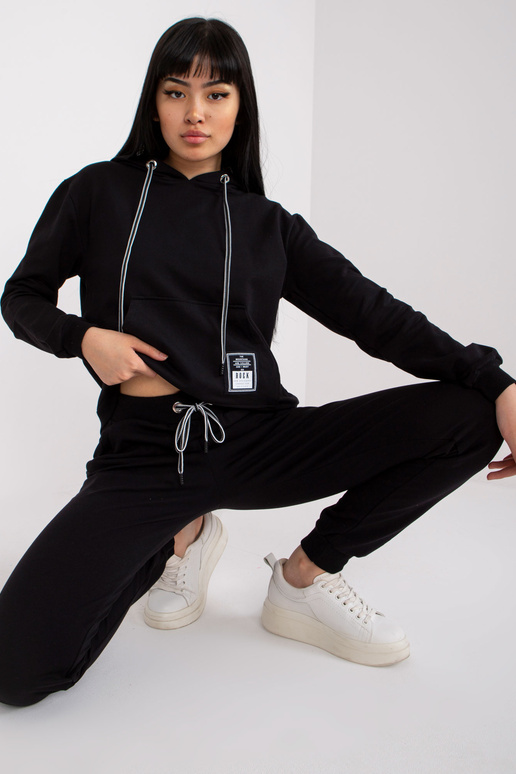 Mariami Black Cotton Sweatsuit komplekts