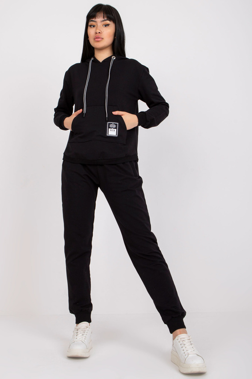 Mariami Black Cotton Sweatsuit komplekts