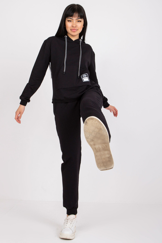 Mariami Black Cotton Sweatsuit komplekts