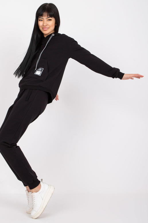 Mariami Black Cotton Sweatsuit komplekts