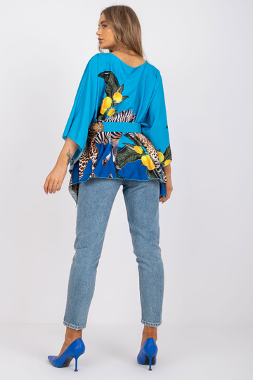 Zila viena izmēra blūze ar... 2