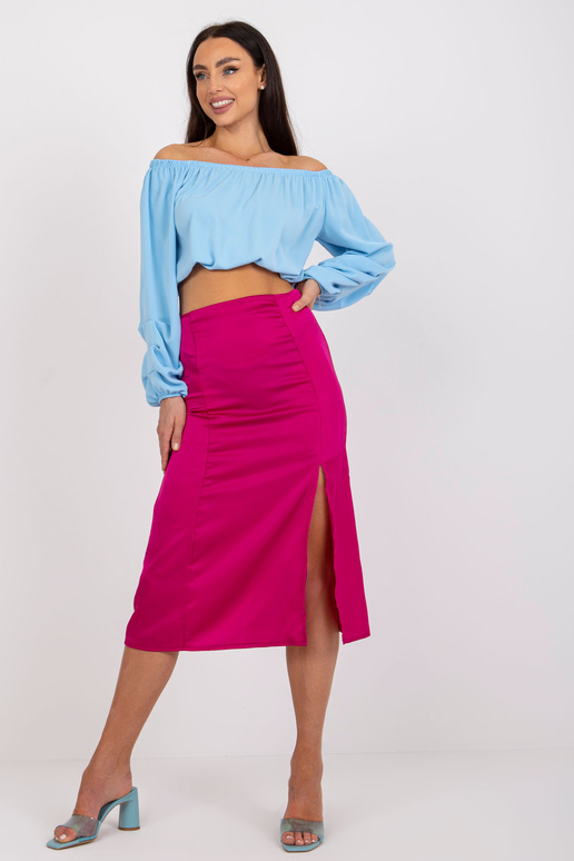 Fuksijas krāsas midi svārki no satīna...