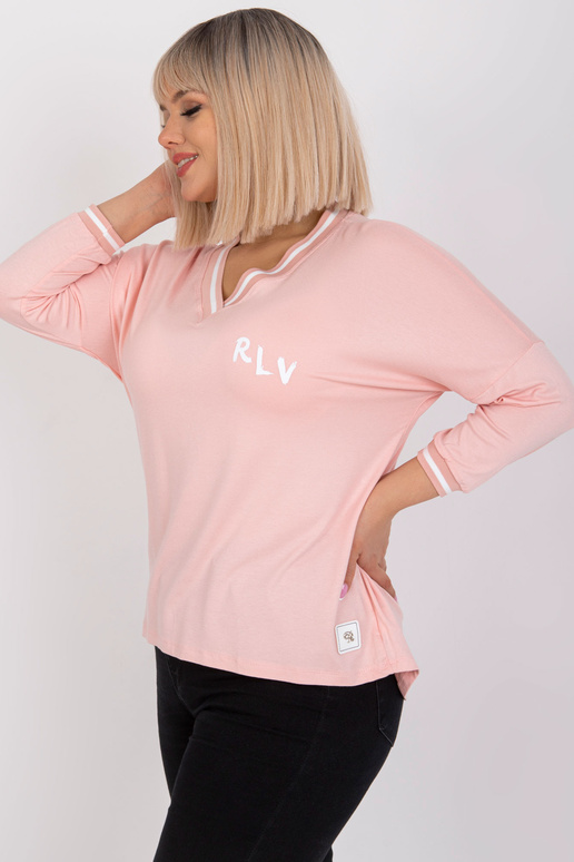 Gaiši rozā asimetriska blūze...