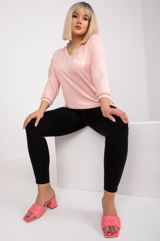 Gaiši rozā asimetriska blūze...