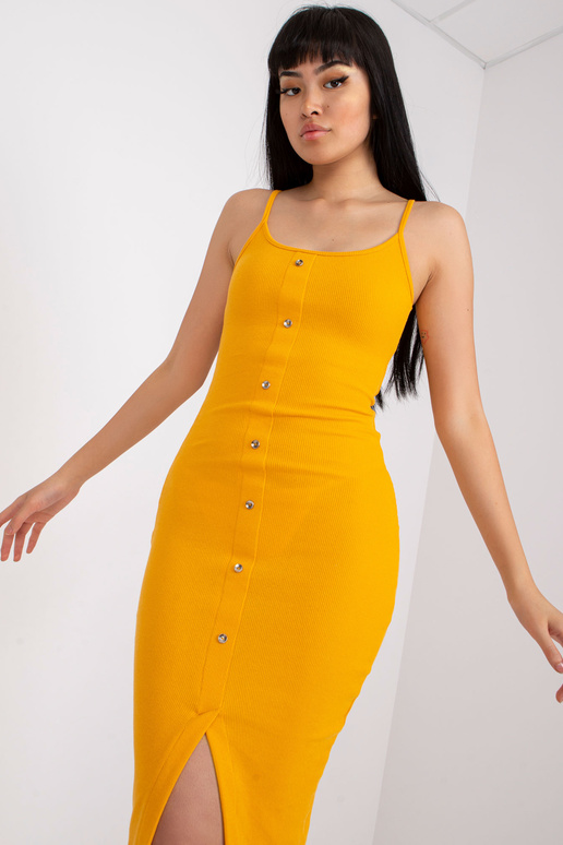 Koši oranža pieguloša kleita ar...