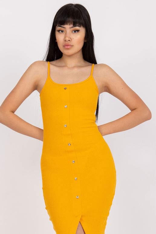 Koši oranža pieguloša kleita ar...