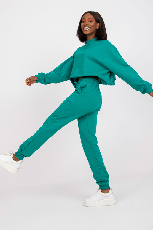 Tumši zaļas Basic sporta bikses ar...