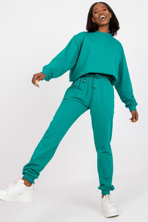 Tumši zaļas Basic sporta bikses ar...