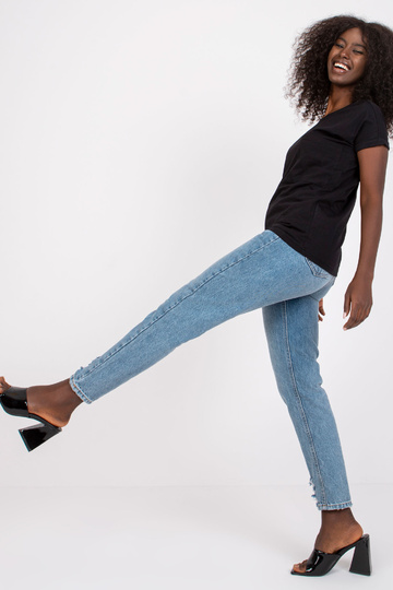 Melns kokvilnas t-krekls ar... 2