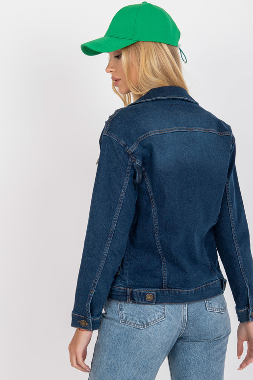 Tumši zila sieviešu džinsu jaka ar...