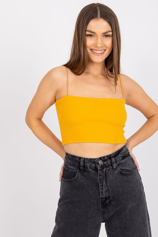 Spilgti oranžs svītrains tops ar...