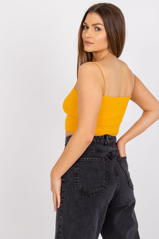 Spilgti oranžs svītrains tops ar...