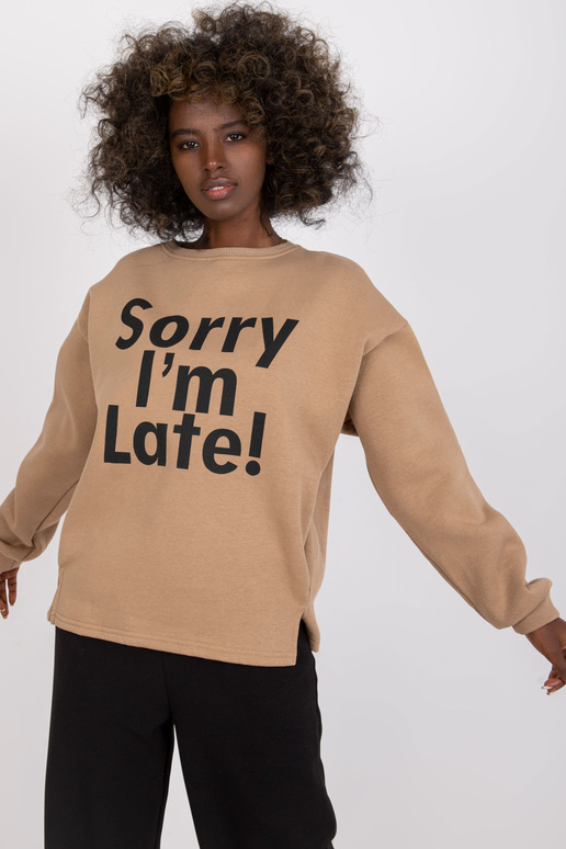 Tumši bēšs liela izmēra sporta krekls...