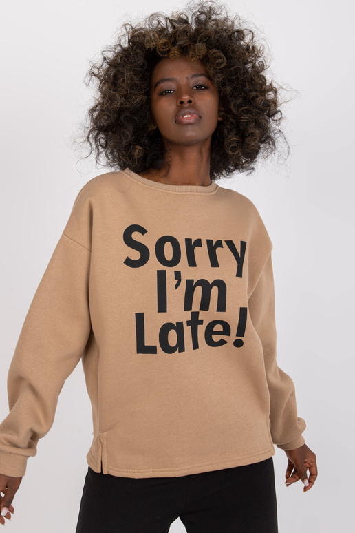 Tumši bēšs liela izmēra sporta krekls...