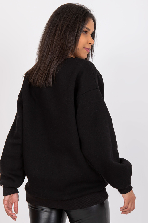 Melns sieviešu džemperis bez kapuces...