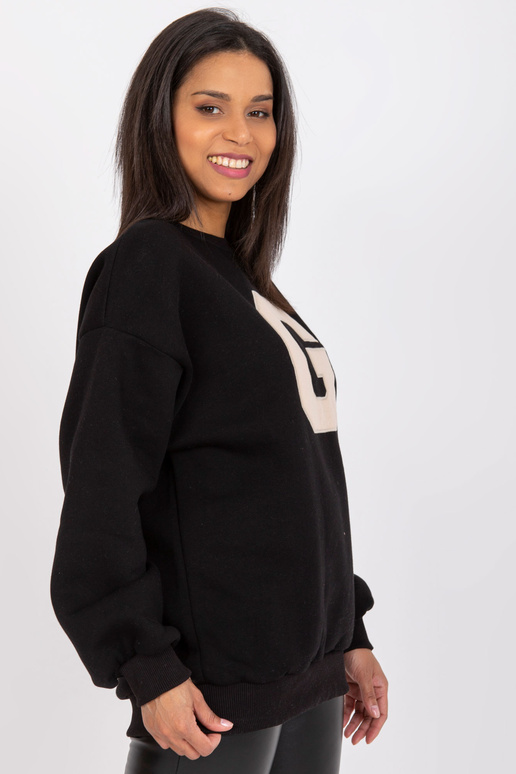 Melns sieviešu džemperis bez kapuces...