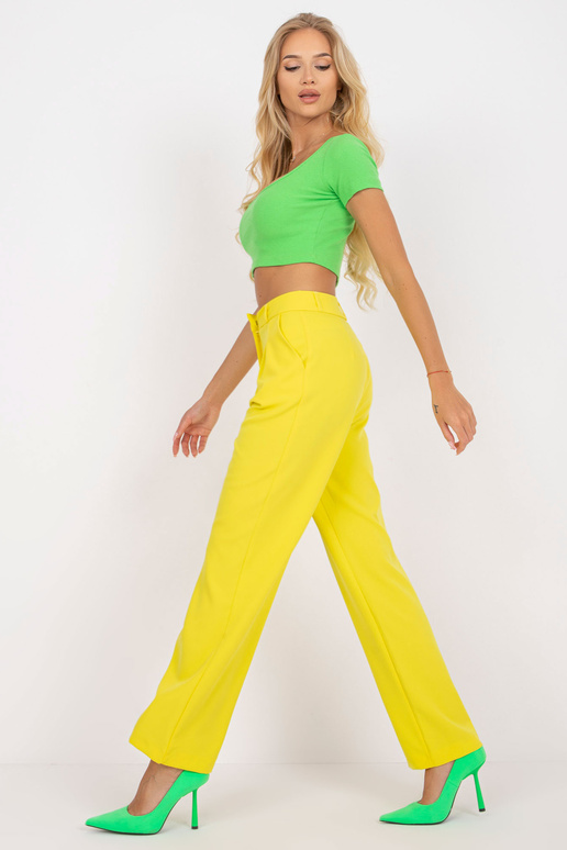 Dzeltenas auduma bikses ar augstu...