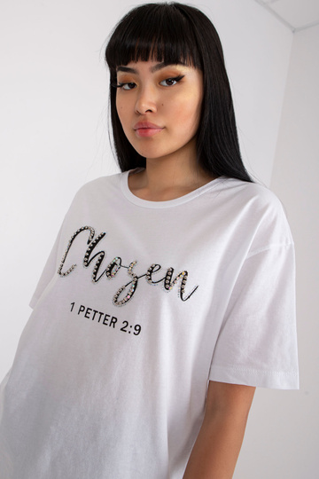 Balts sieviešu t-krekls ar... 2