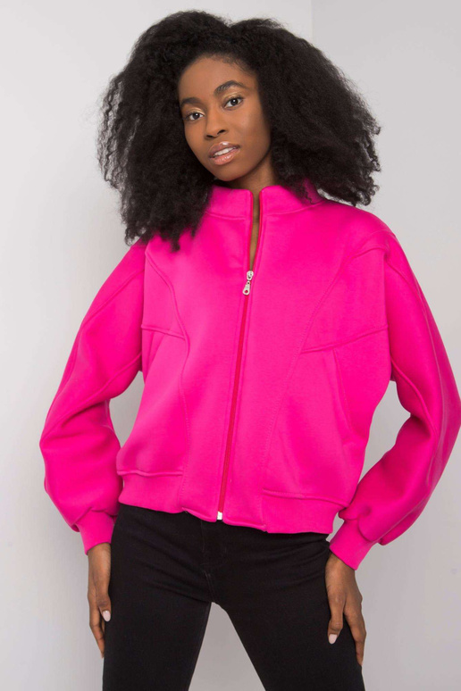 Fuksijas krāsas džemperis bez kapuces...