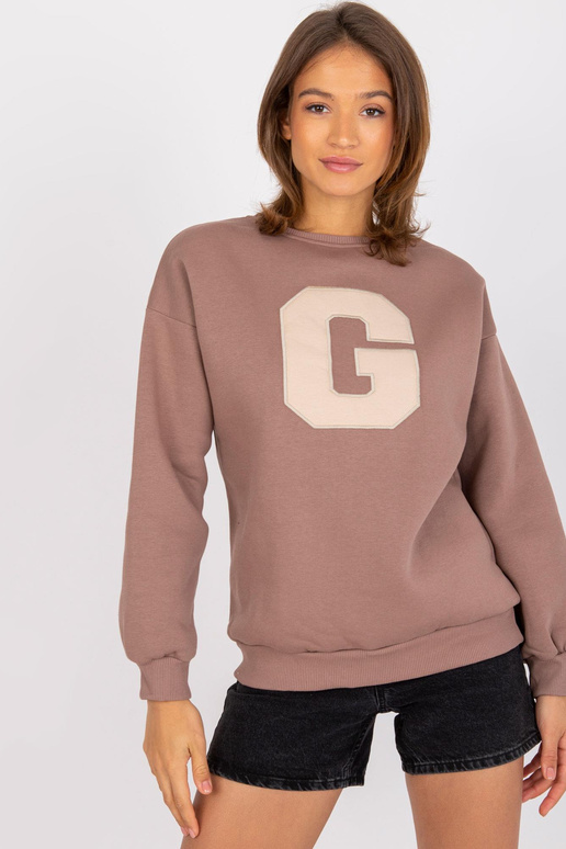 Brūns džemperis ar apaļu kakla...