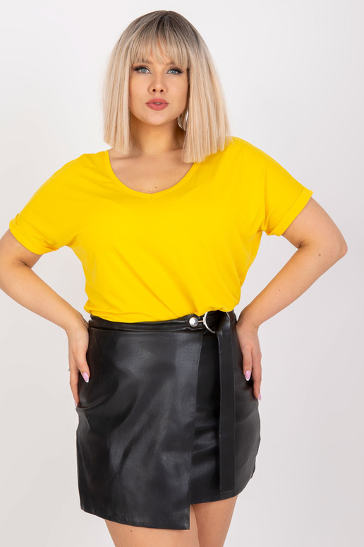 Dzeltena liela izmēra ikdienas blūze...