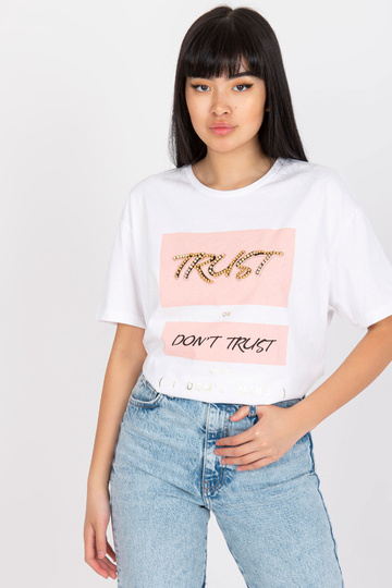 Balts oversize t-krekls ar...