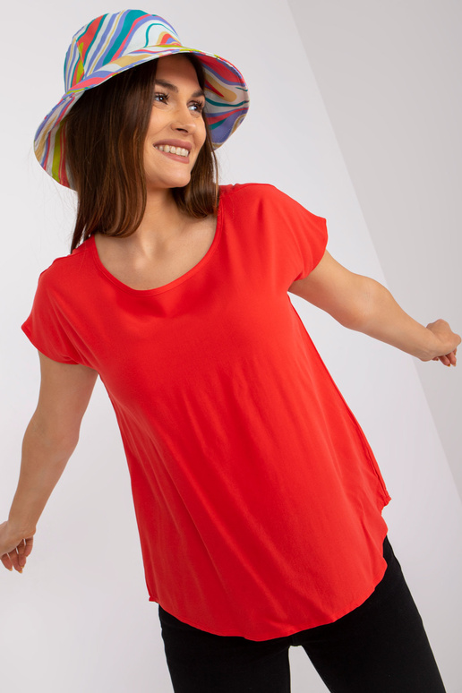 Sarkana ikdienas blūze ar apaļu kakla... Sarkana ikdienas blūze ar apaļu kakla...