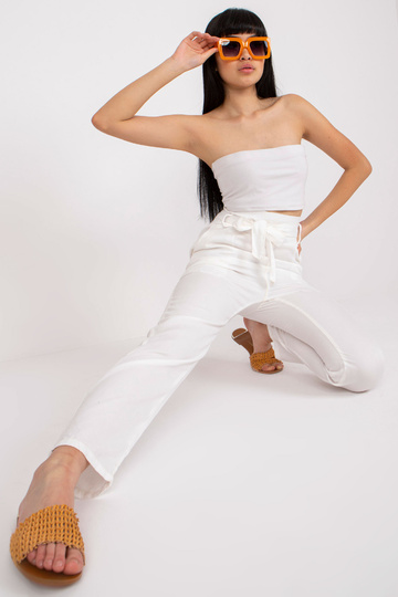 Ecru sieviešu auduma bikses...