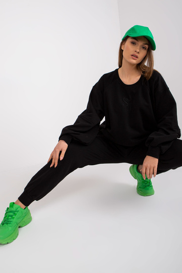 Melns kokvilnas sporta... 2