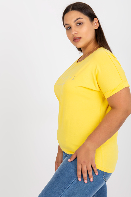 Dzeltens asimetrisks t-krekls liela...