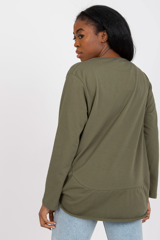 Khaki pamata kokvilnas blūze Renata